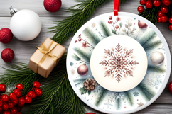 Round Christmass Ornament PNG Product Image 2