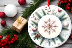 Round Christmas Ornament Sublimation|Clipart Product Image 2
