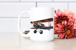 Rusted Biplane USA Flag | Clipart Product Image 2