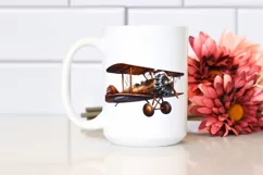 Rusted Biplane USA Flag | Clipart Product Image 2