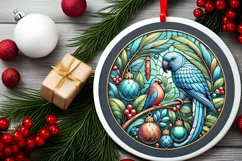 Round Christmas Ornament Sublimation|Clipart Product Image 1