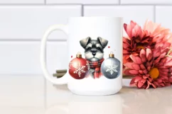 Cute Christmas Miniature Schnauzer, High-Res PNG Product Image 2
