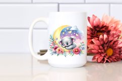 daisy, baby koala sleeping with flowers Product Image 2