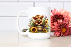 Cute Baby Highland Cow, Transparent PNG Product Image 2