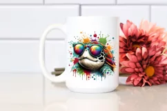 Colorful Turtle with Paint-like Colors | Clipart Product Image 2