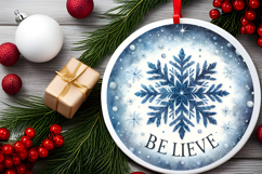 Round Christmass Ornament PNG Product Image 2