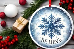 Round Christmas Ornament Sublimation|Clipart Product Image 2