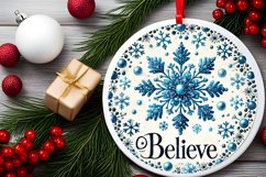 Round Christmas Ornament Sublimation|Clipart Product Image 2