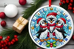 Round Christmas Ornament Sublimation|Clipart Product Image 1
