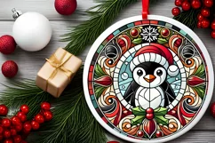 Round Christmas Ornament Sublimation|Clipart Product Image 1