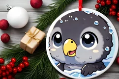 Round Christmas Ornament Sublimation|Clipart Product Image 1