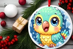 Round Christmas Ornament Sublimation|Clipart Product Image 1