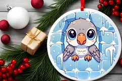 Round Christmas Ornament Sublimation|Clipart Product Image 1