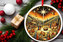 Round Christmass Ornament PNG Product Image 2