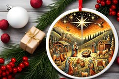 Round Christmas Ornament Sublimation|Clipart Product Image 1