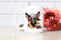 Sublimation German Shepherd Hip Hop Singer Clipart Product Image 2