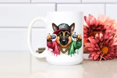German Shepherd Hip Hop Singer | Clipart Product Image 2