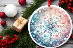 Round Christmass Ornament PNG Product Image 2