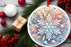 Round Christmass Ornament PNG Product Image 2