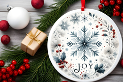 Round Christmass Ornament PNG Product Image 2