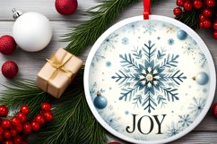 Round Christmas Ornament Sublimation|Clipart Product Image 2