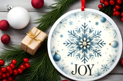Round Christmass Ornament PNG Product Image 2
