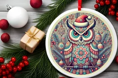 Round Christmas Ornament Sublimation|Clipart Product Image 1