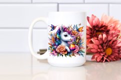 Colorful Baby Unicorn in Speakeasy, PNG Product Image 2