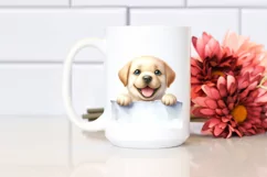 Funny Watercolor Baby Labrador Retriever with Big Eyes Product Image 2