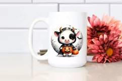 Cute Baby Cow Dressed for Halloween PNG Product Image 2