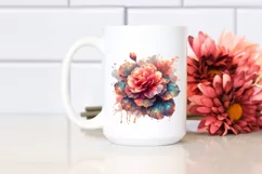 Shiny Begonia Made of Material | Sublimation Clipart Product Image 2