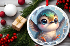 Round Christmass Ornament PNG Product Image 2