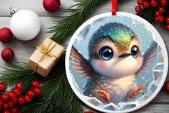 Round Christmas Ornament Sublimation|Clipart Product Image 2