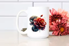 Glossy Begonia s Watercolor Clipart Product Image 2