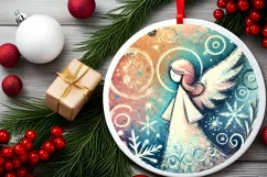 Round Christmas Ornament Sublimation|Clipart Product Image 1
