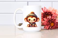 Vibrant Plush Monkey Sticker | Sublimation | Clipart Product Image 2