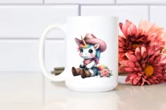 Cute Unicorn Cowboy | Sublimation | Clipart Product Image 2