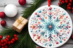 Round Christmass Ornament PNG Product Image 2