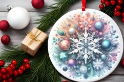 Round Christmas Ornament Sublimation|Clipart Product Image 2