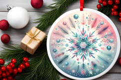 Round Christmass Ornament PNG Product Image 2