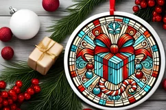 Round Christmas Ornament Sublimation|Clipart Product Image 1