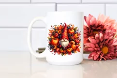 Vibrant Watercolor Autumn Gnome PNG Product Image 2