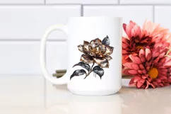 Detailed Gardenia Splash | Sublimation | Clipart Product Image 2