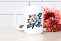 Detailed Gardenia Splash | Sublimation | Clipart Product Image 2