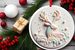 Round Christmas Ornament Sublimation|Clipart Product Image 2