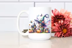 Watercolor Fairy Halloween Scene | Sublimation | Clipart Product Image 2