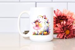 Watercolor Fairy Halloween Scene | Sublimation | Clipart Product Image 2