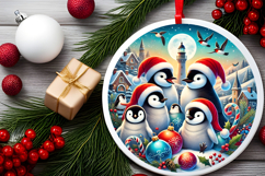 Round Christmass Ornament PNG Product Image 2