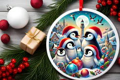 Round Christmass Ornament PNG Product Image 2