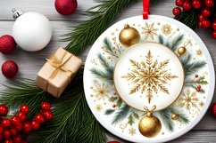 Round Christmas Ornament Sublimation|Clipart Product Image 2